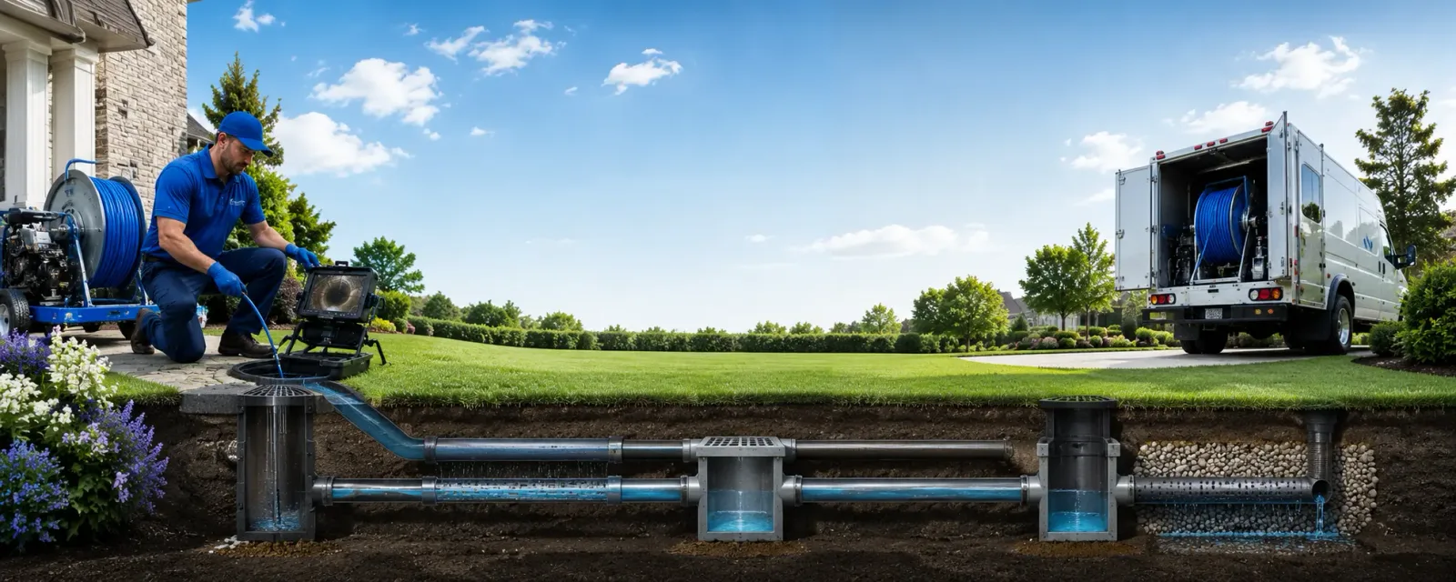 Outdoor drain cleaning information for Ether, NC